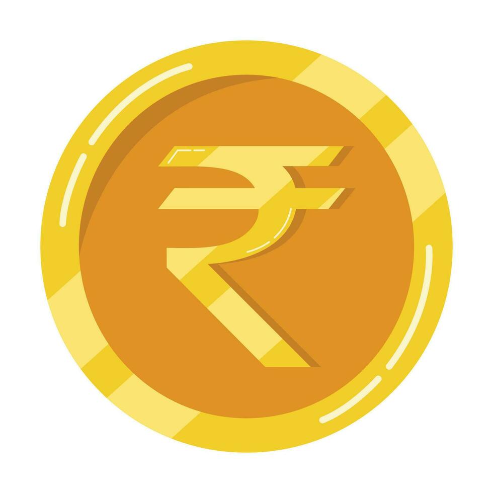 ilustración de indio rupia moneda vector