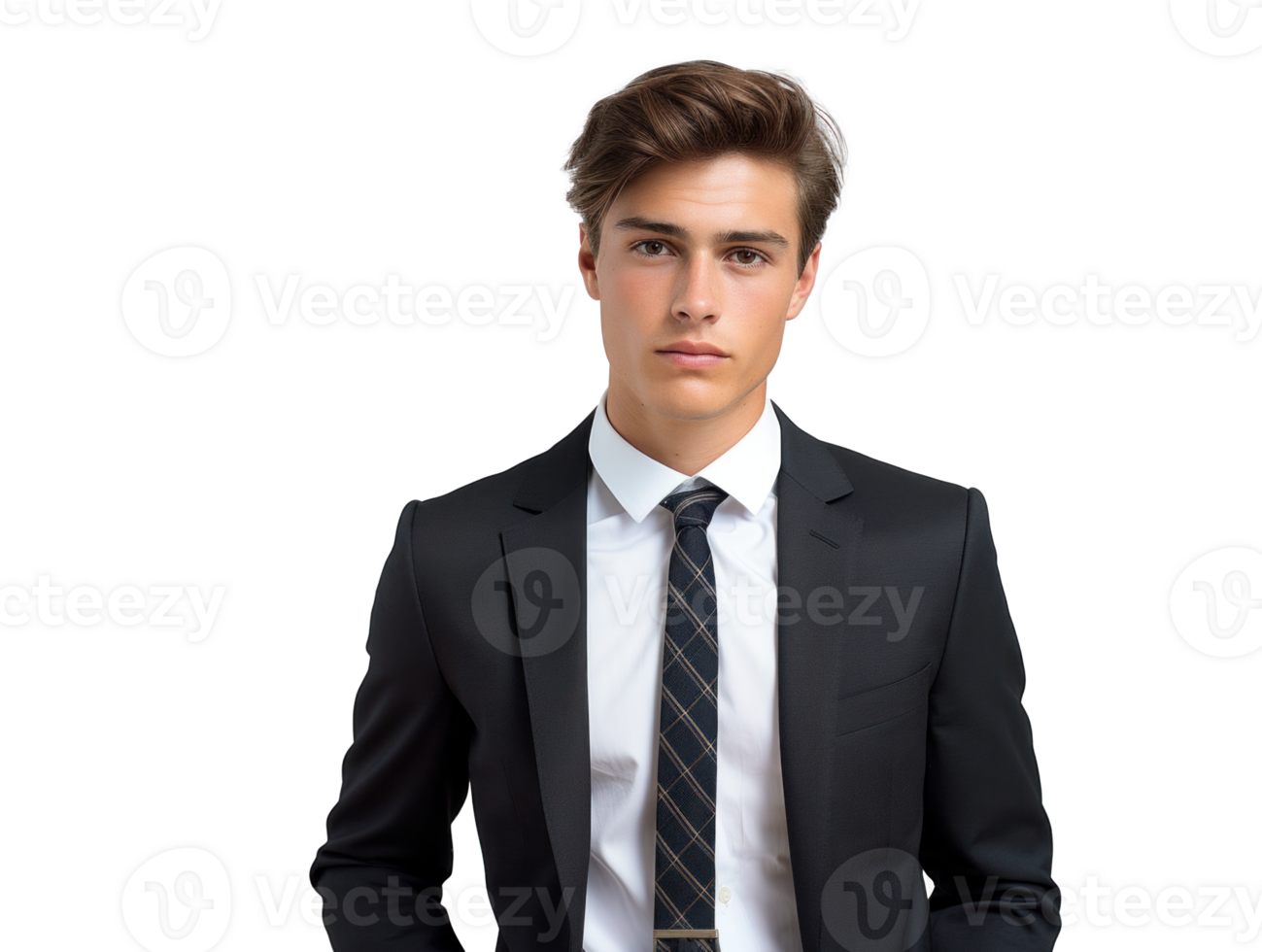 AI generated Young Professional's Portrait on Transparent Background png