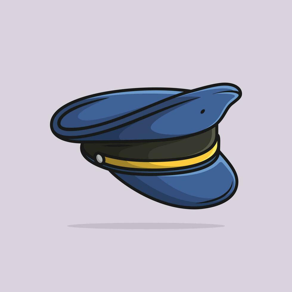 Police cap cartoon illustration of police cap vector design