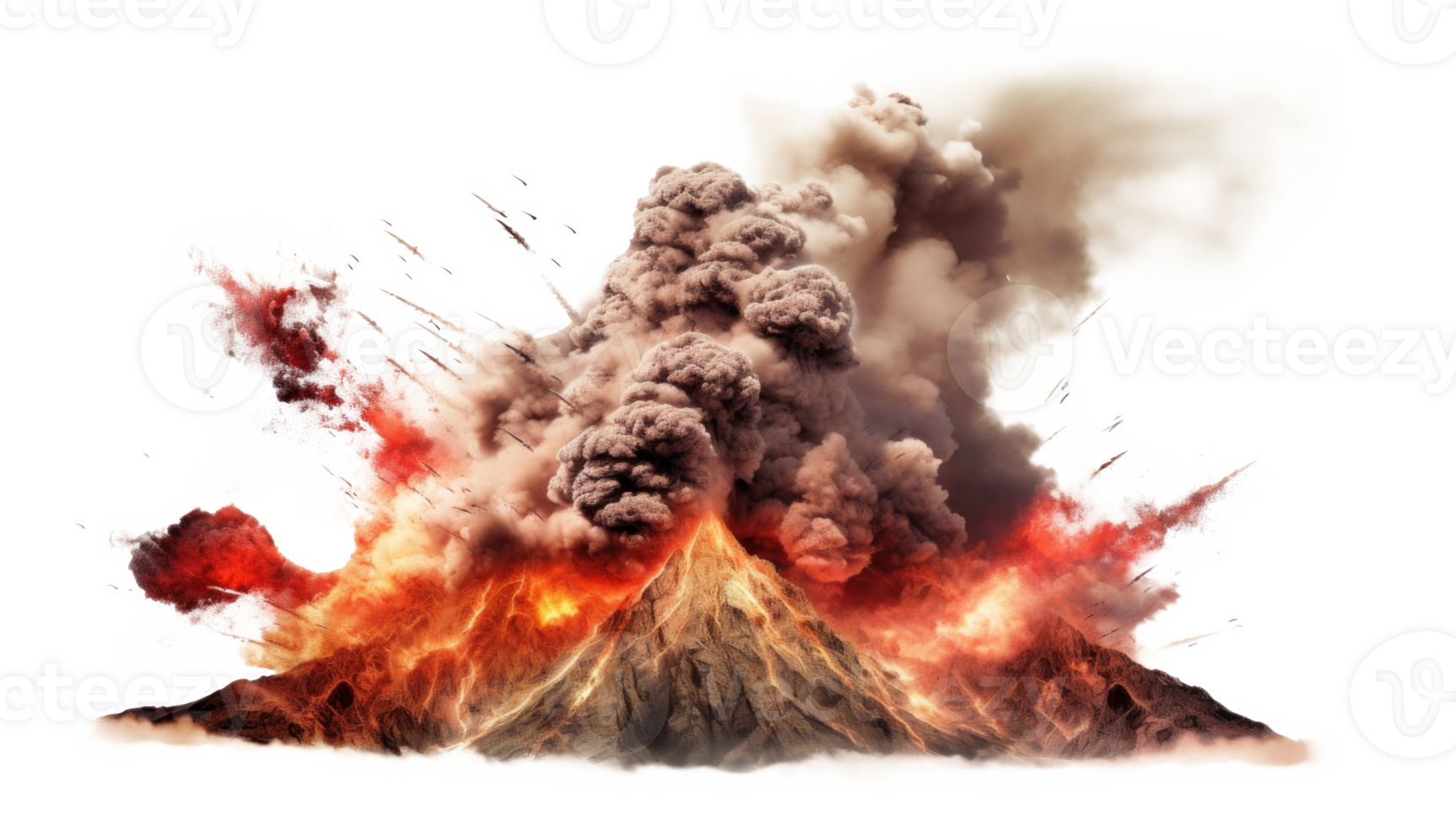 AI generated Volcanic Eruption Natural Disaster Scene png