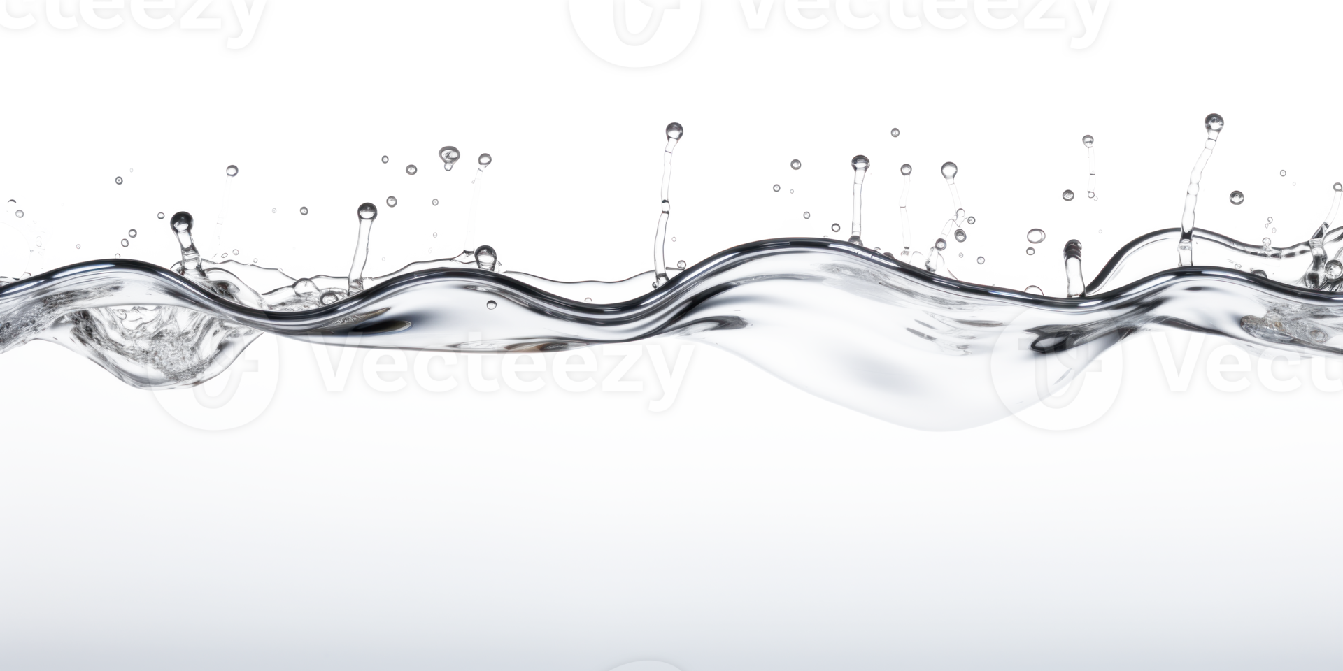 AI generated Droplet Impact on Water Surface Isolated png