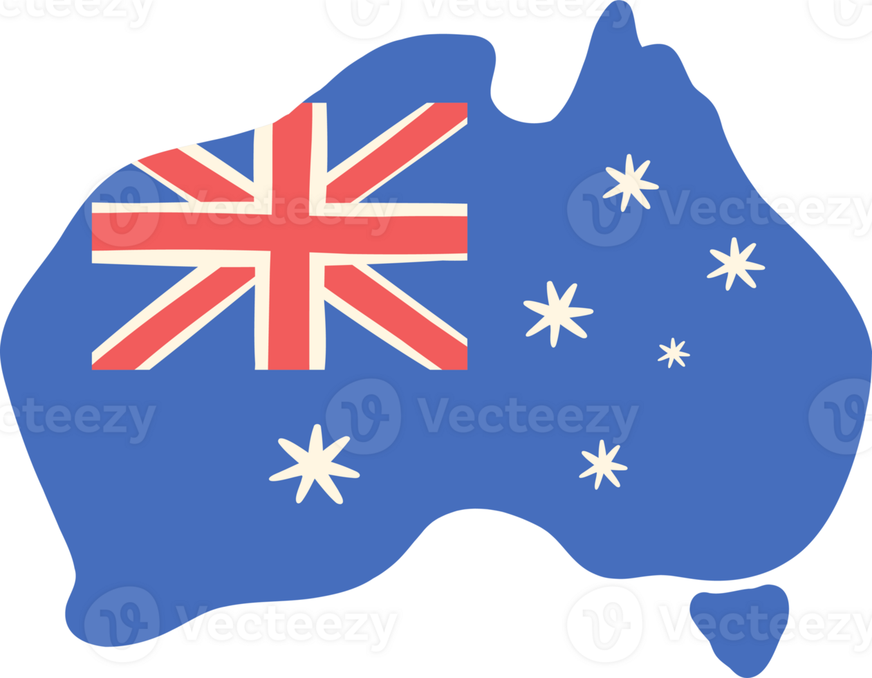 Australia map illustration png
