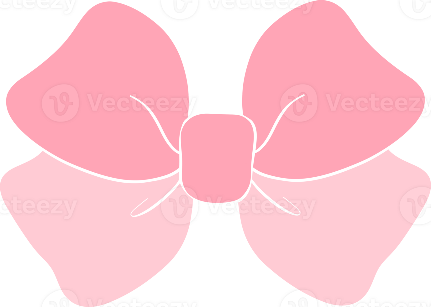 Coquette Aesthetic Bow pink flat illustration png