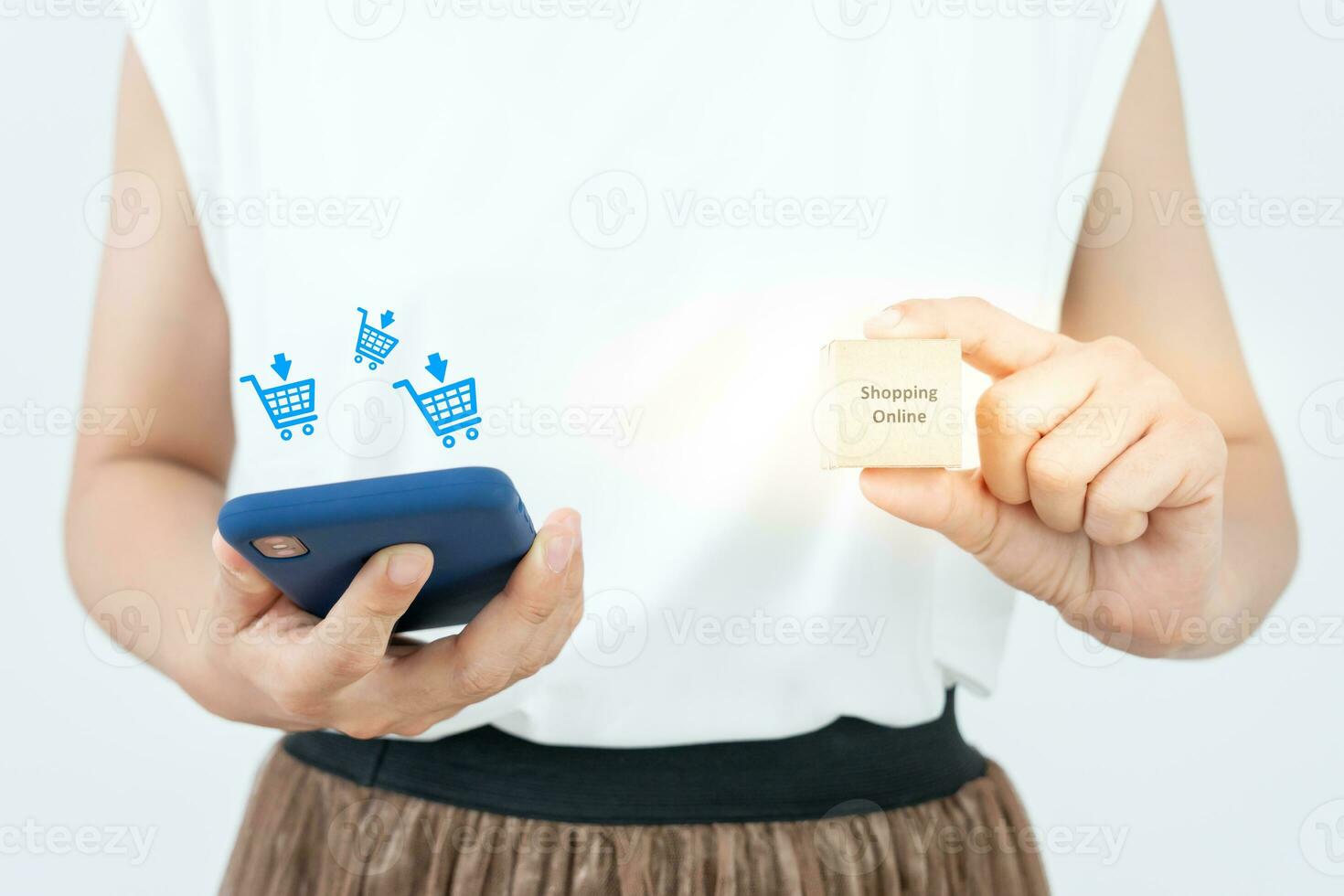 woman using smartphone for online shopping at home. Hand holding mobile phone with payment detail page display and credit card, stay home, technology, electronic commerce, internet, market place photo