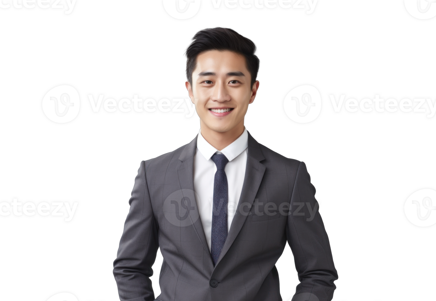 AI generated Young Asian Man in Business Attire png