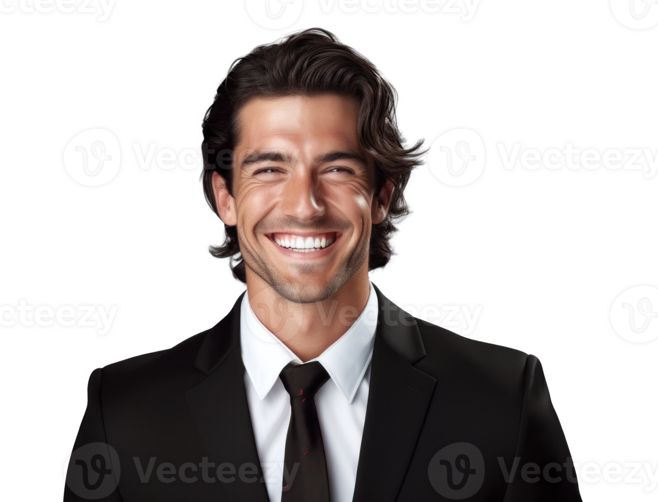 AI generated Smiling Businessman in Elegant Suit png