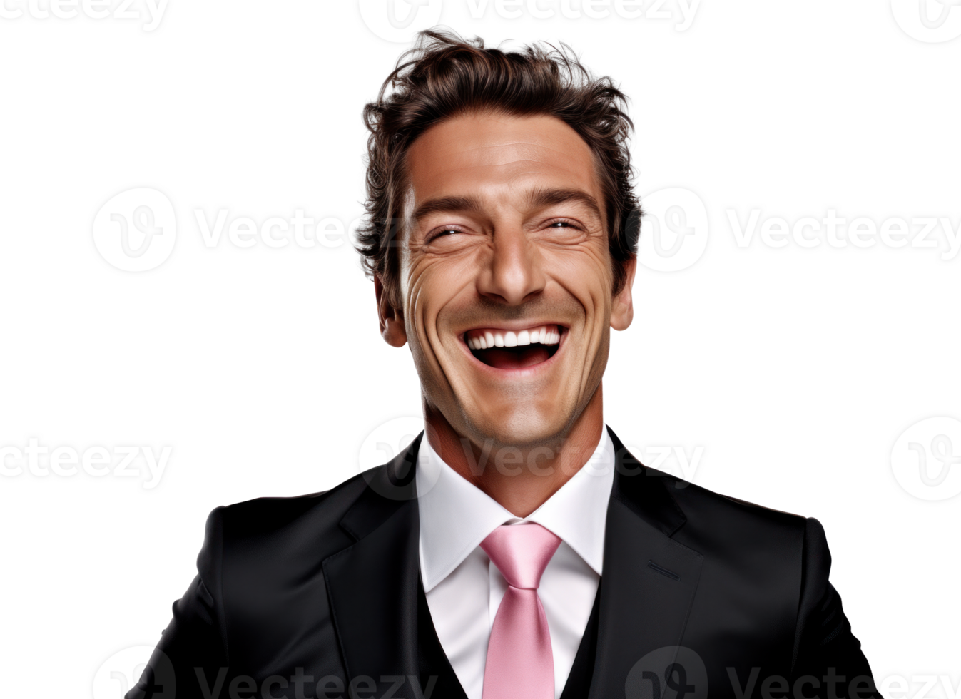AI generated Cheerful Businessman Portrait in Fashionable Attire png