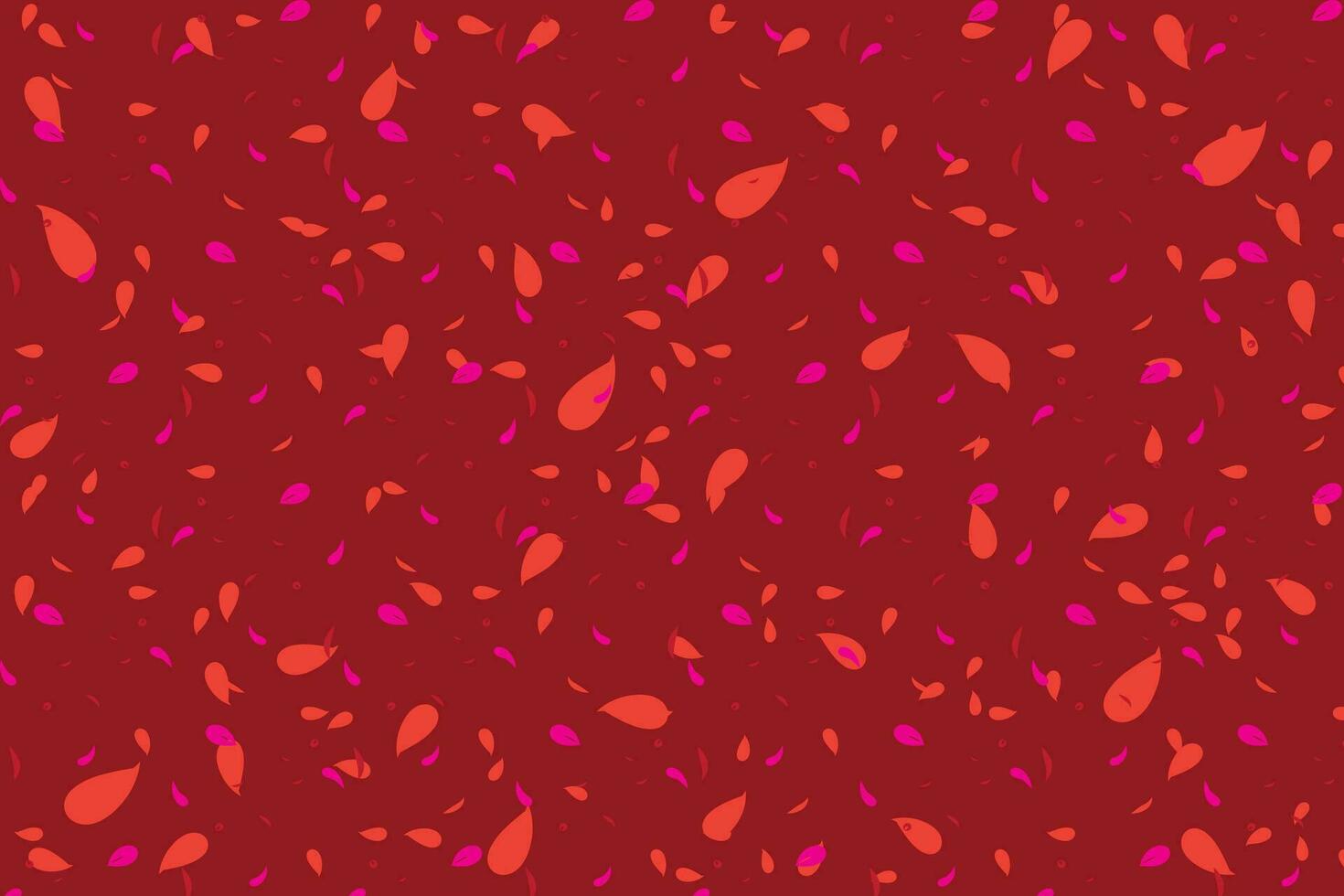 Illustration red petal on red background. vector