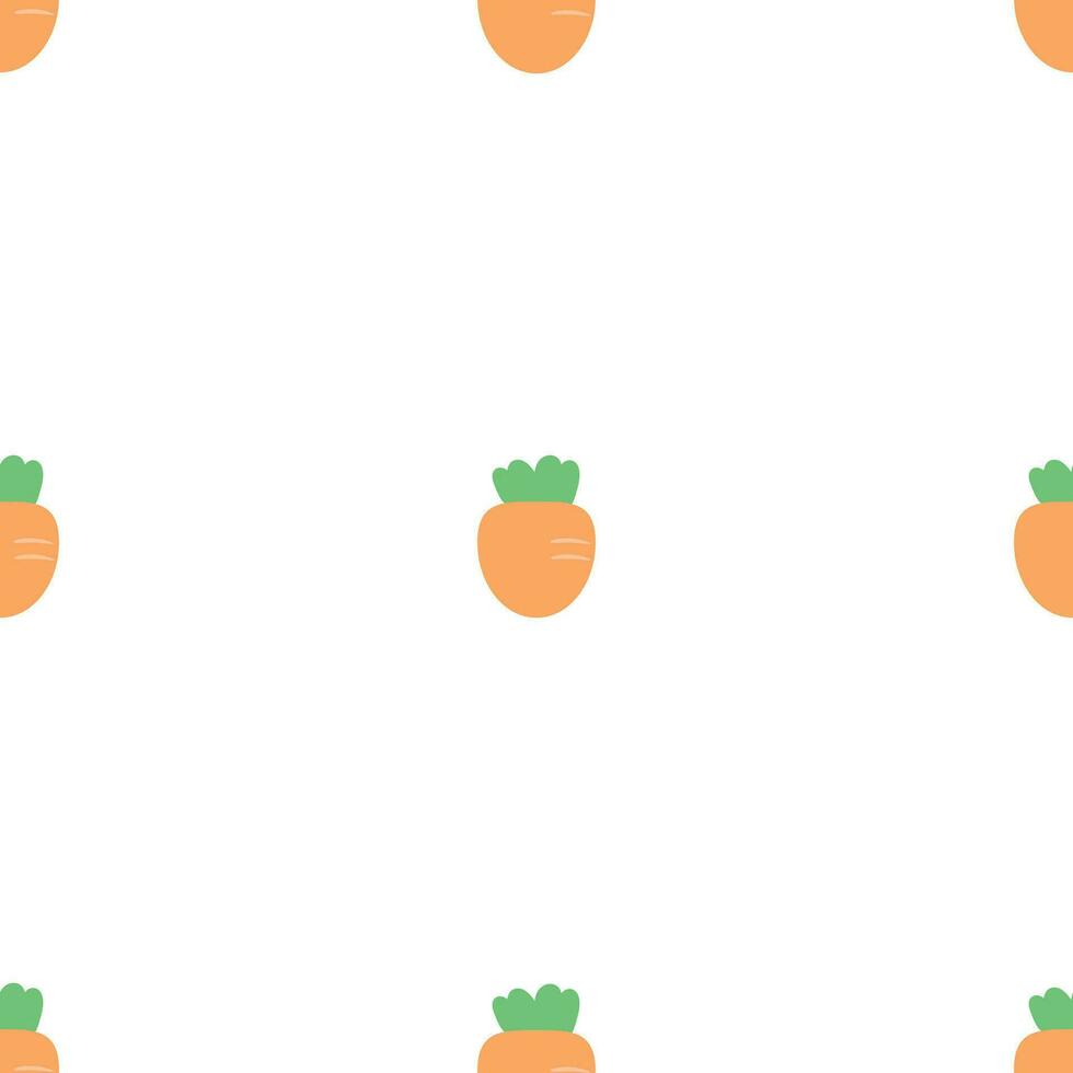 Seamless carrot pattern for fabric prints, textiles, gift wrapping paper. colorful vector for children, flat style