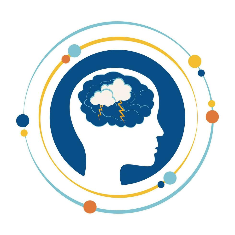 Brainstorm creative thinking vector illustration graphic icon symbol