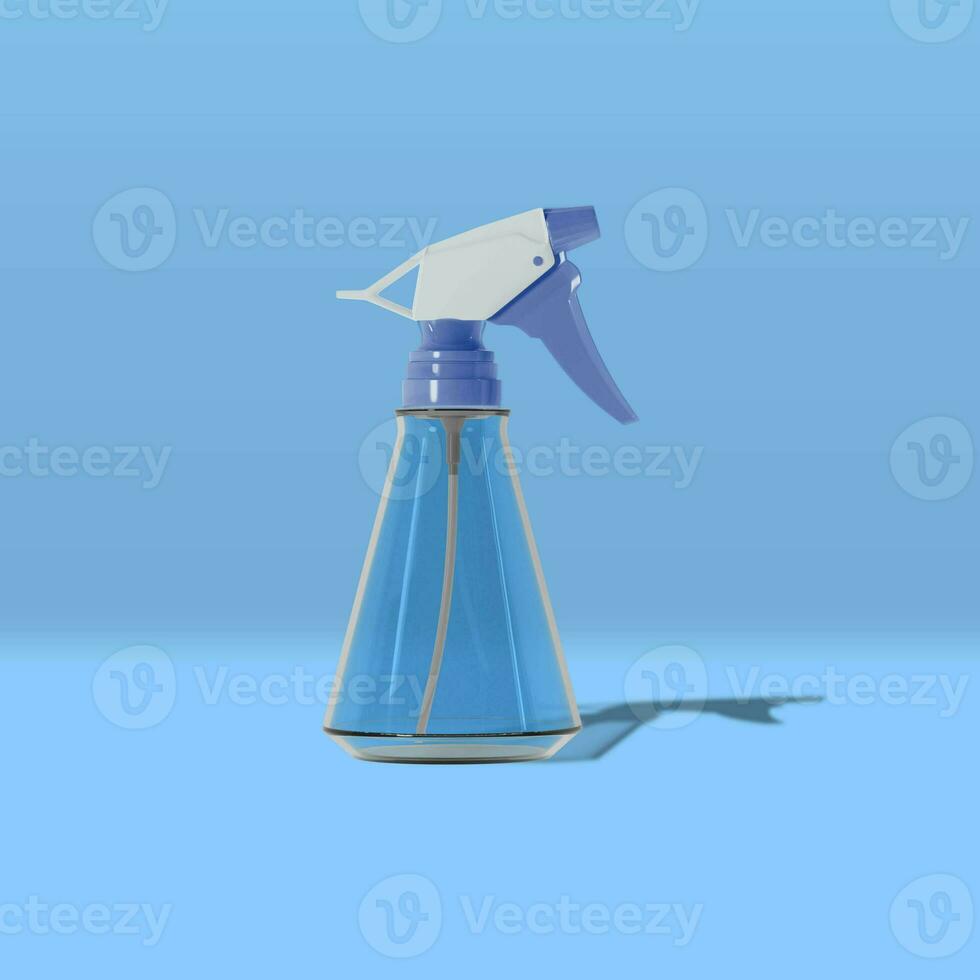 Spray Glass Bottle 3D Render photo