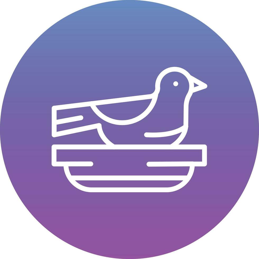 Brids in Nest Vector Icon