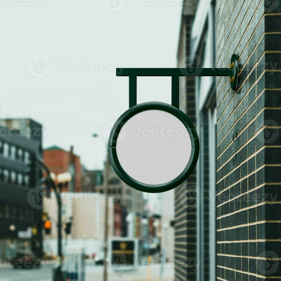 Round Sign Board Blank Template photo