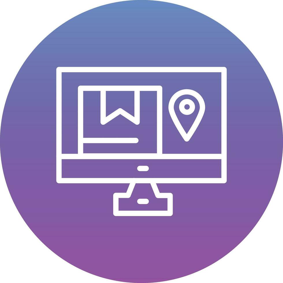 Online Shipment Tracking Vector Icon