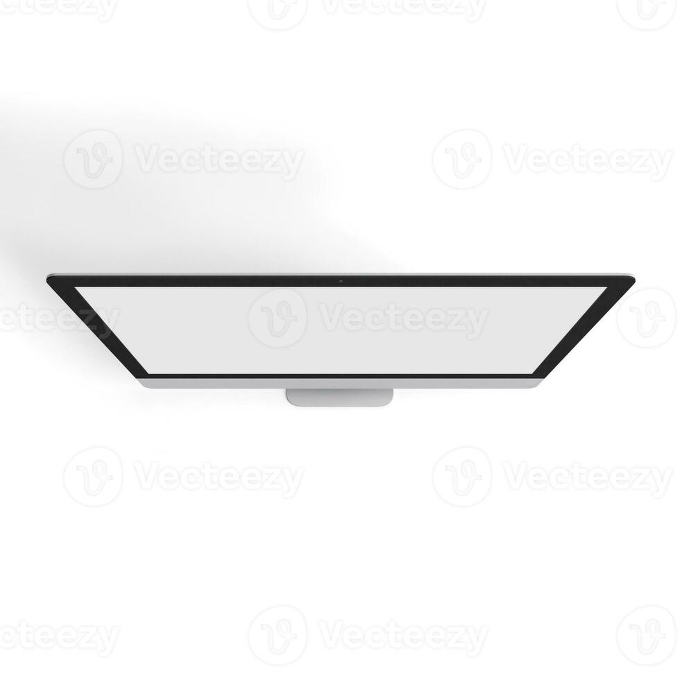 Desktop empty display with blank screen isolated on background for ads2 photo