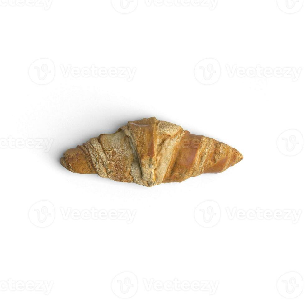 Crescent bread - Horizontally placed isolated on white background photo