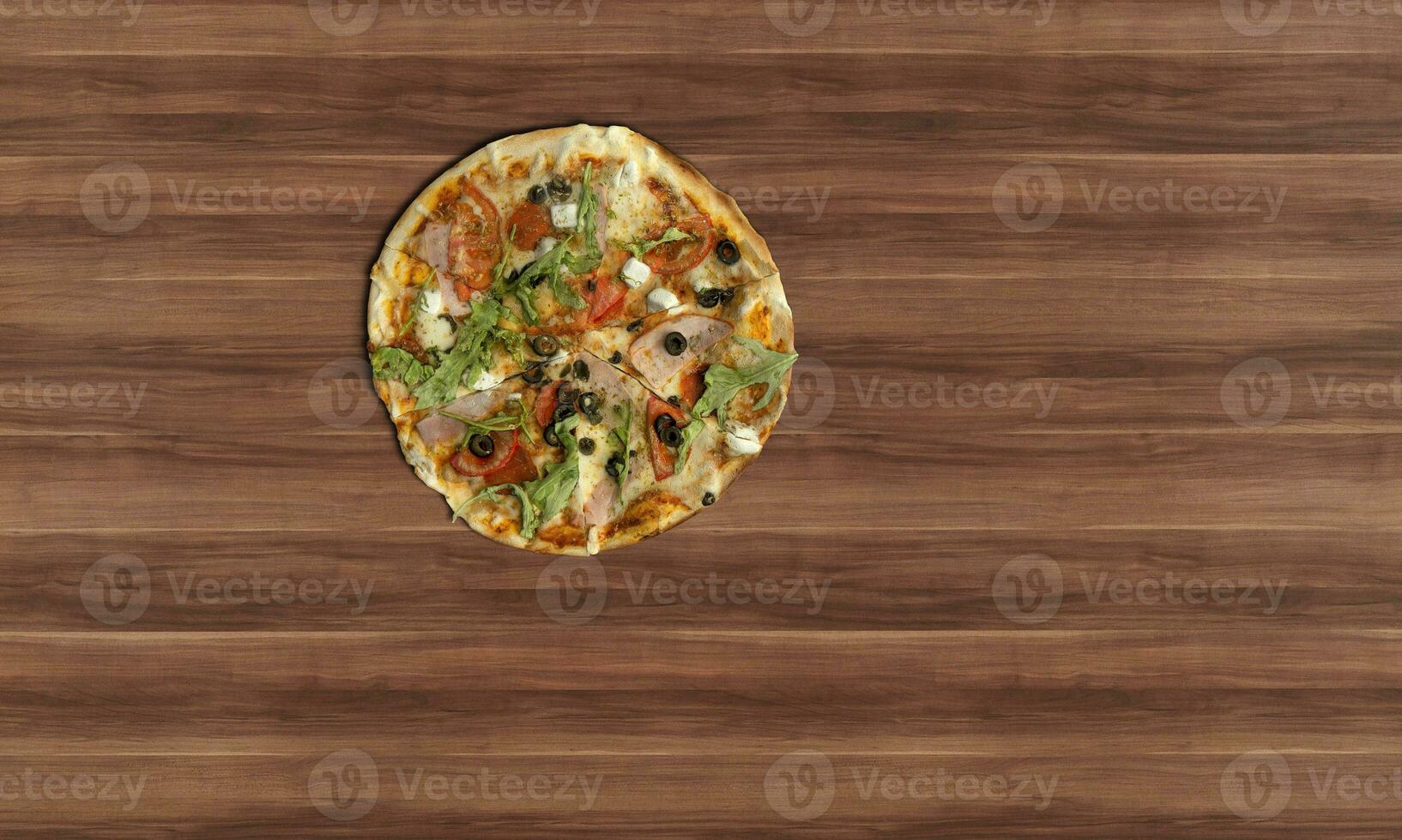 Pizza on wooden texture wallpaper for desktop wallpaper hd photo