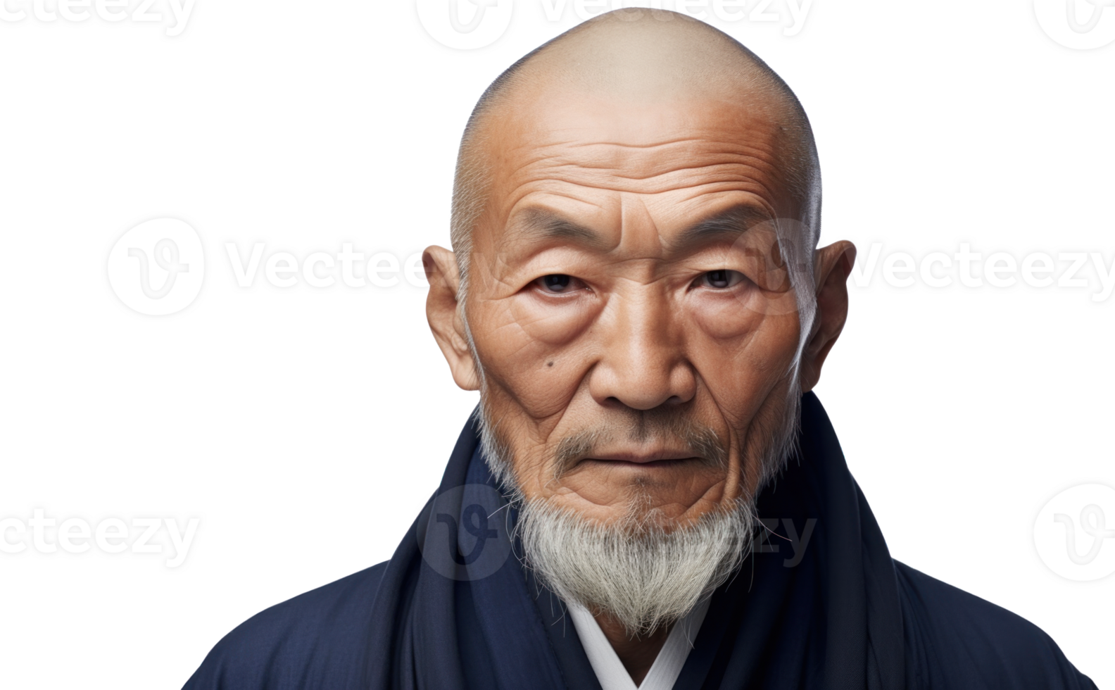 AI generated Senior Asian Businessman Portrait on Transparent png