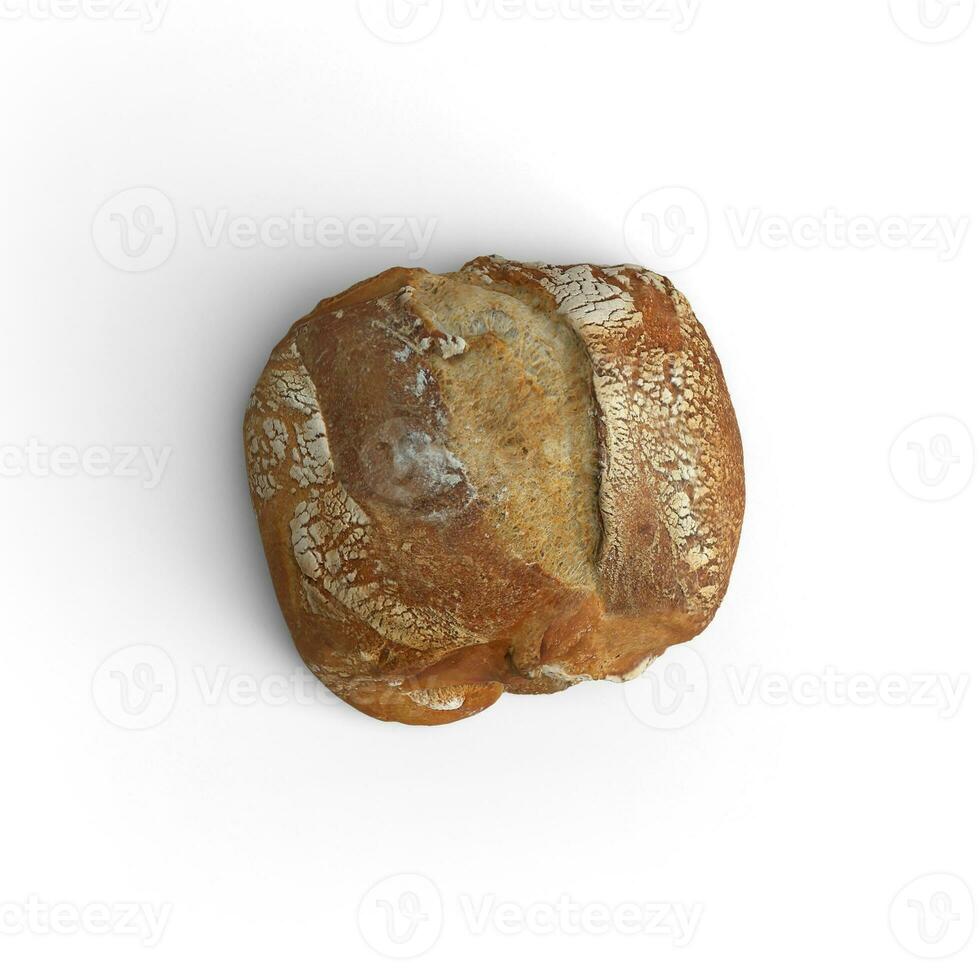 Sourdough bread horizontally isolated on white background photo
