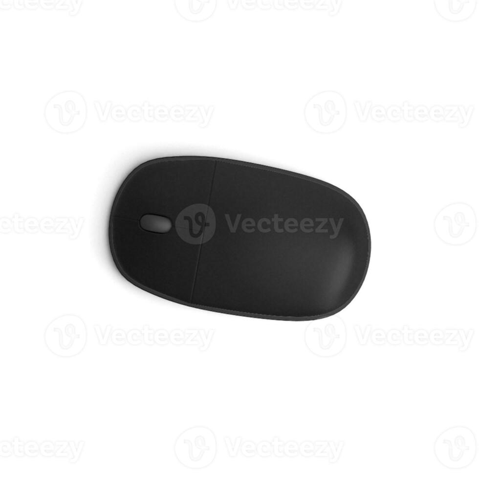 Mouse black isolated on white background new model wireless photo