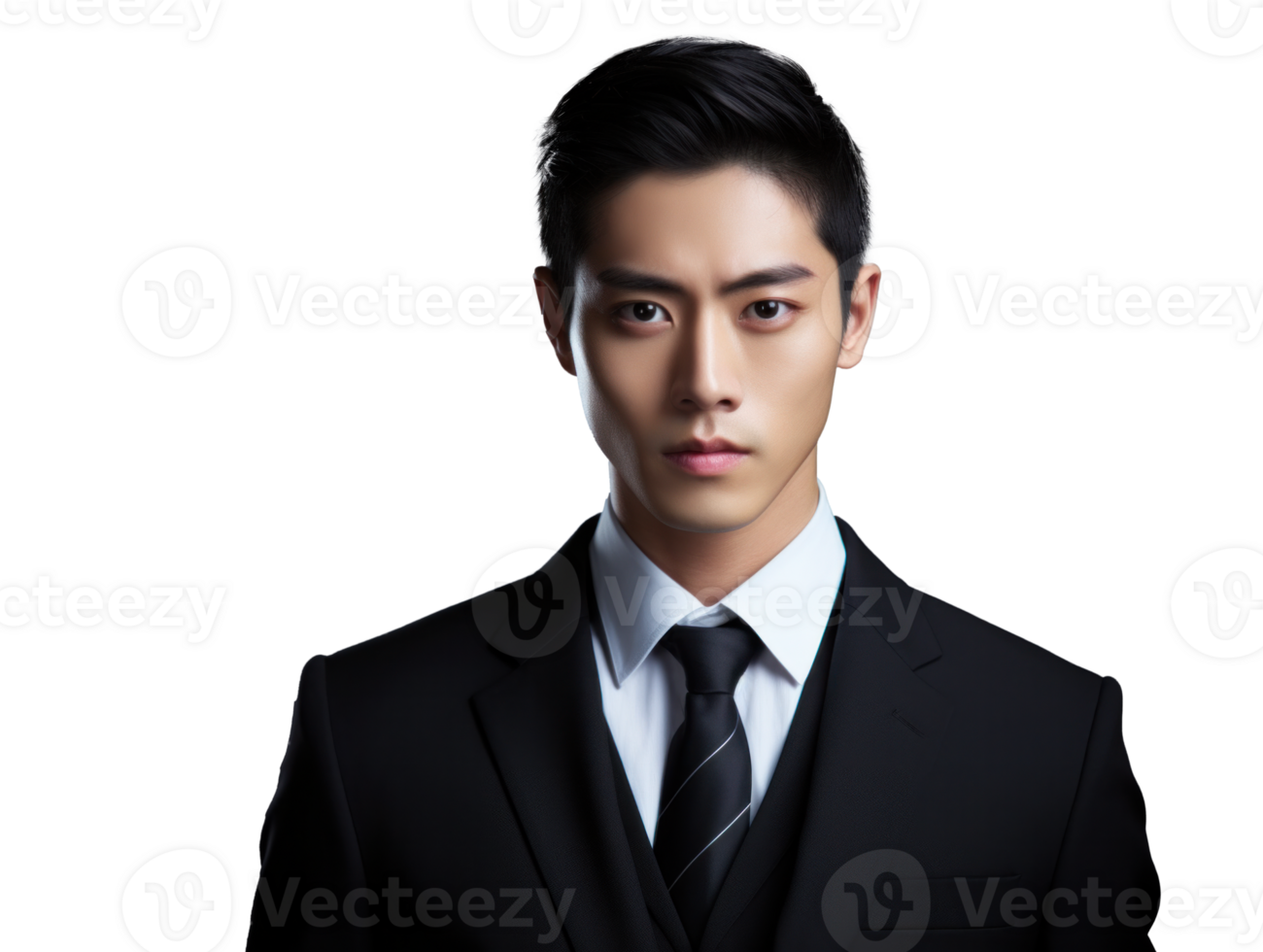 AI generated Young Asian Man in Business Suit Portrait png