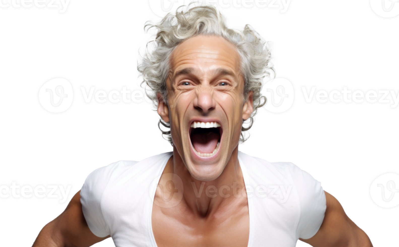 AI generated Expressive Caucasian Male Model Portrait png