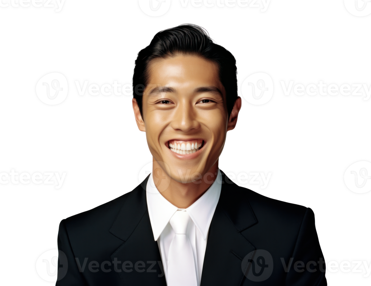 AI generated Smiling Asian Businessman Fashion Portrait png