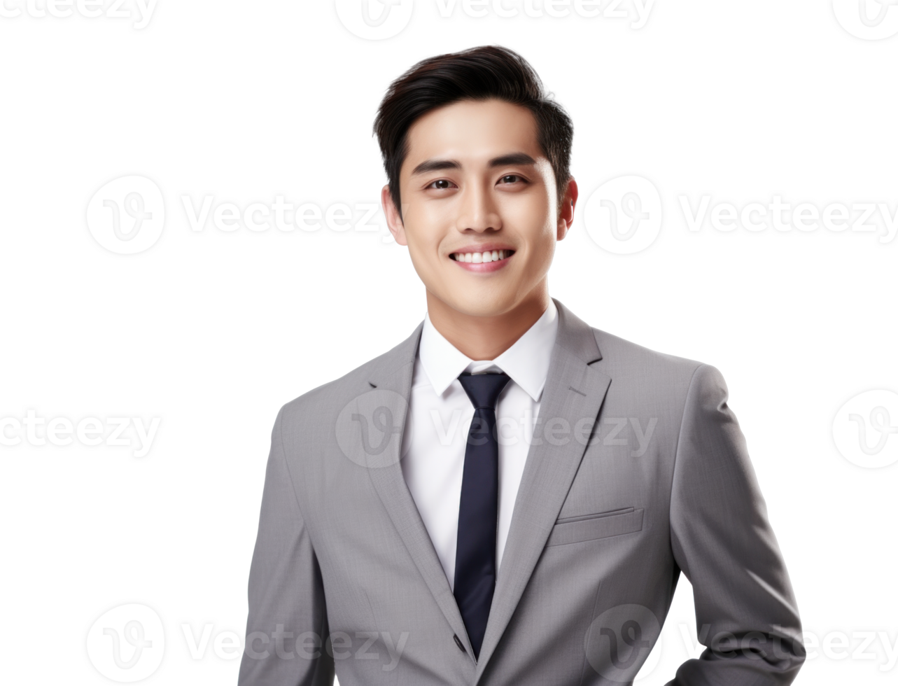 AI generated Young Asian Man in Business Attire Portrait png