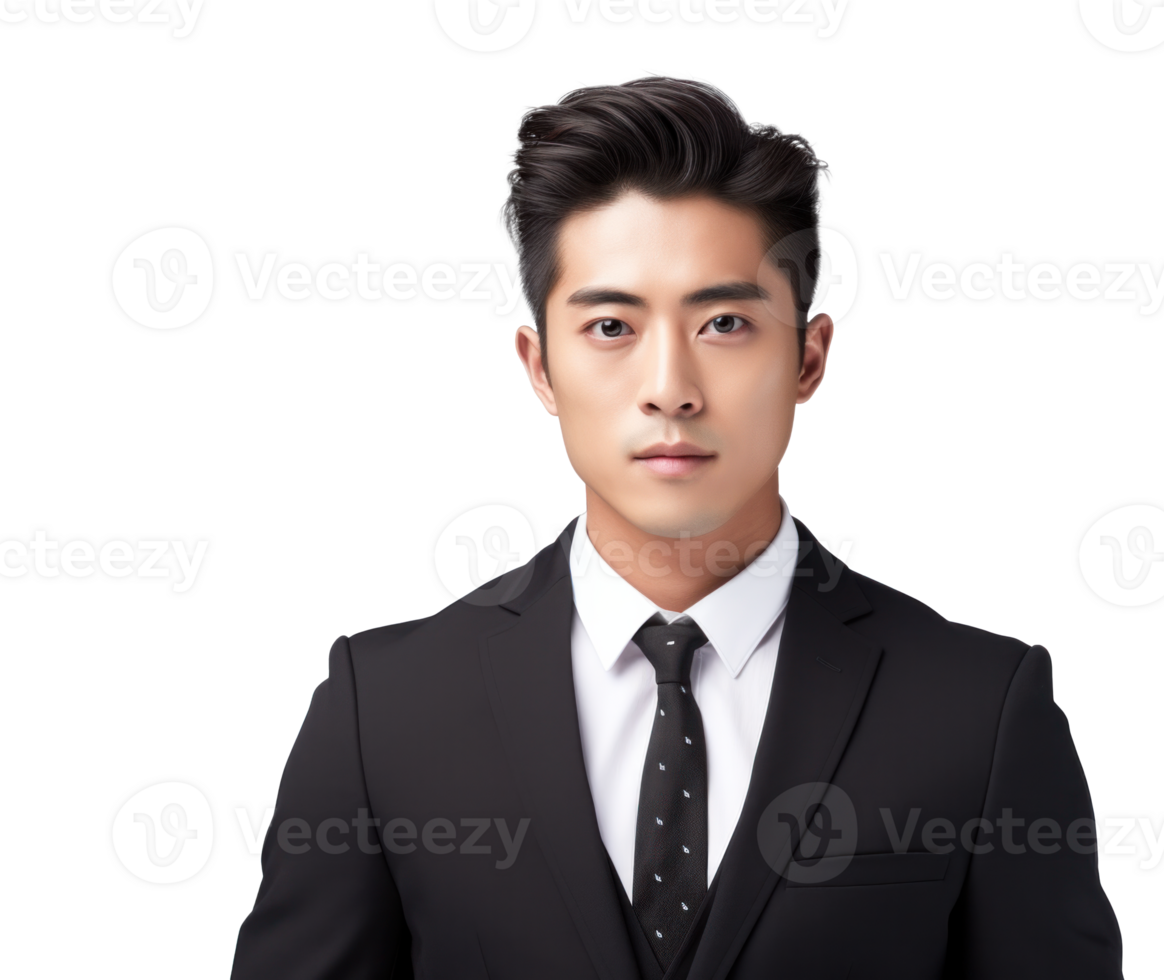 AI generated Young Asian Man in Business Suit Portrait png