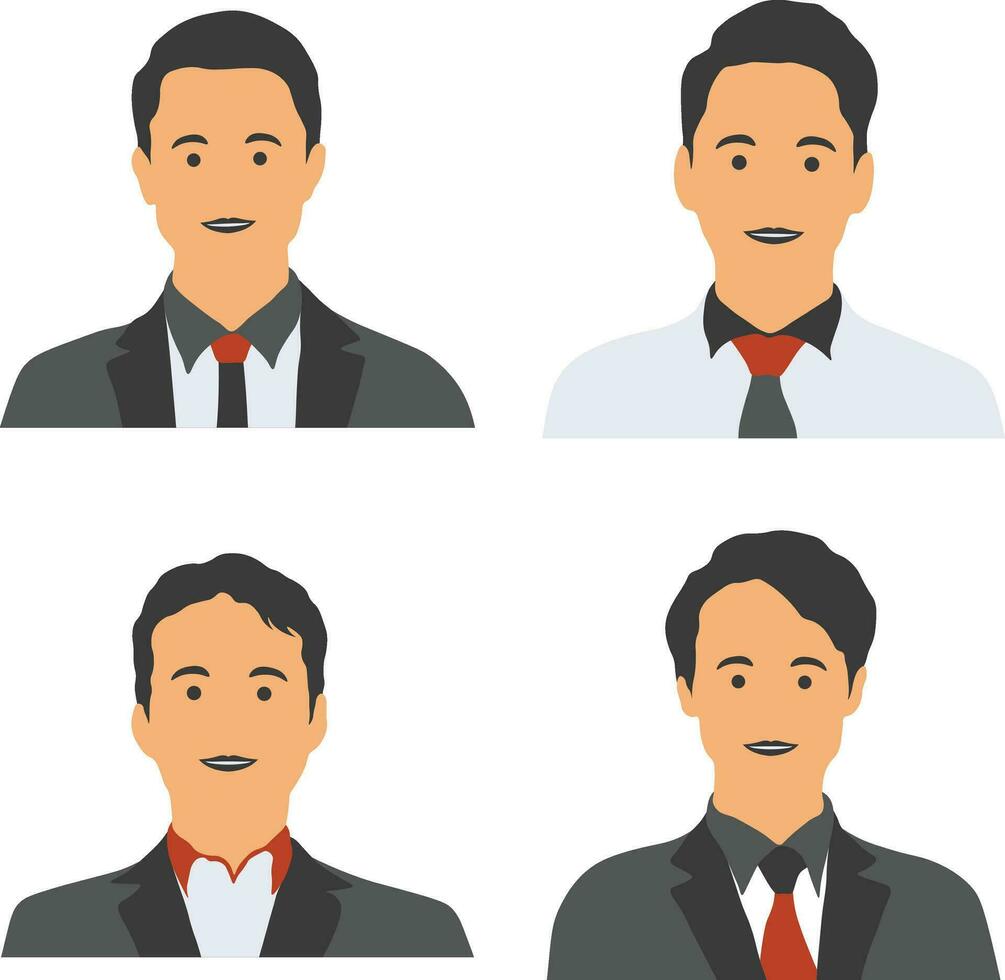 colección de negocio hombre avatar. usuario perfil. vector