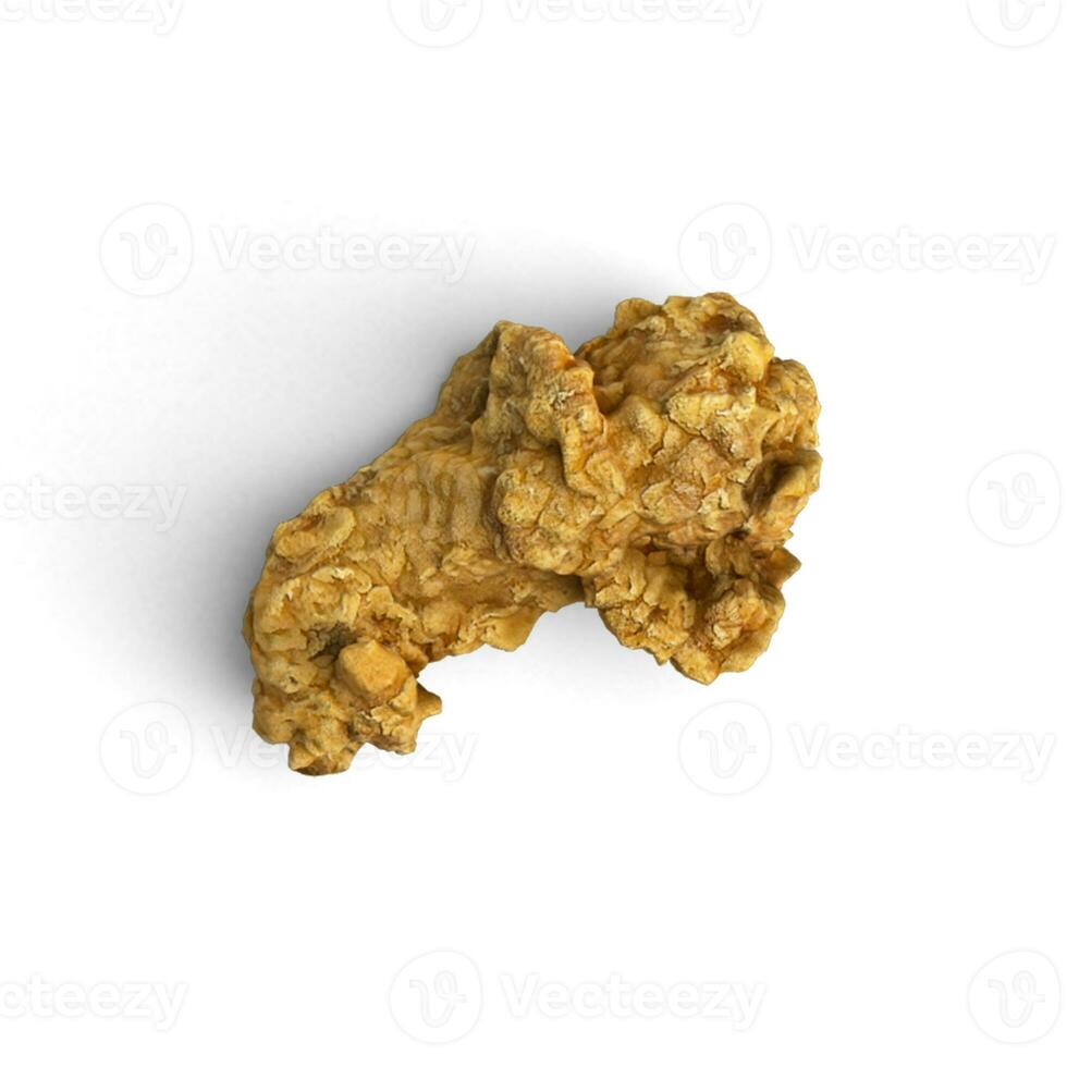 Fried chicken isolated on white background single part on white background photo