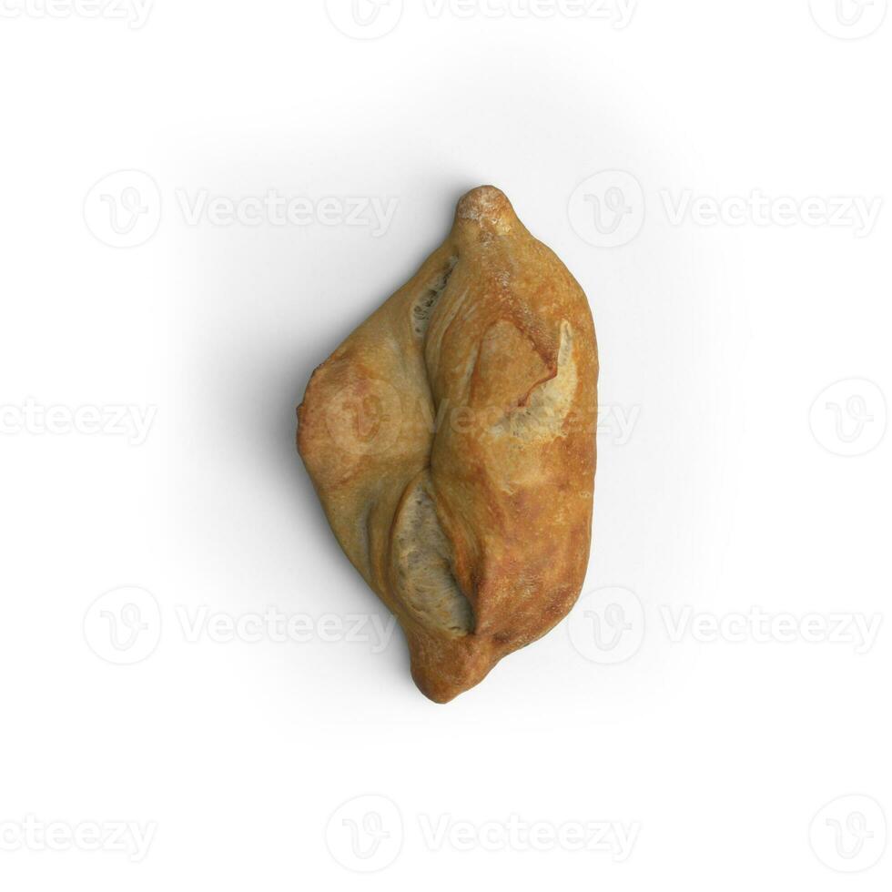 Breakfast rolls - Vertically placed isolated on white background illustration photo