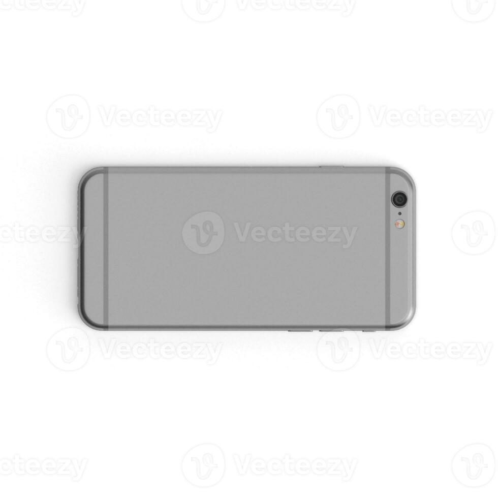 Mobile empty display with blank screen isolated on white background for ads Back - Horizontal photo