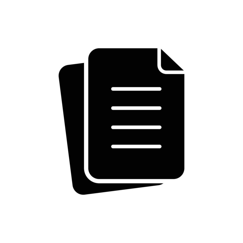 Document paper icon isolated vector illustration.