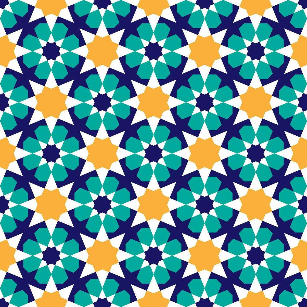 Seamless abstract geometric pattern in Islamic style vector