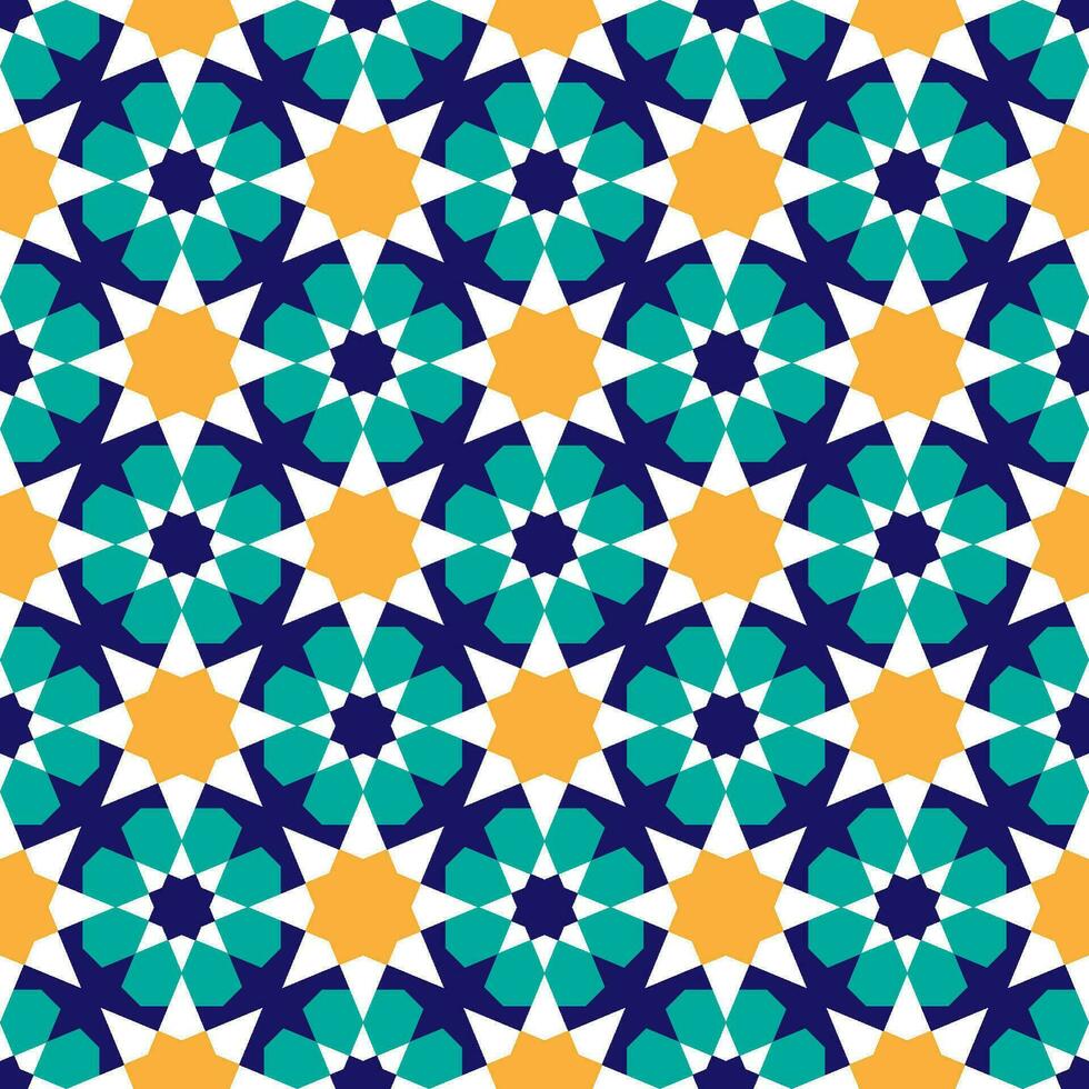 Seamless abstract geometric pattern in Islamic style vector