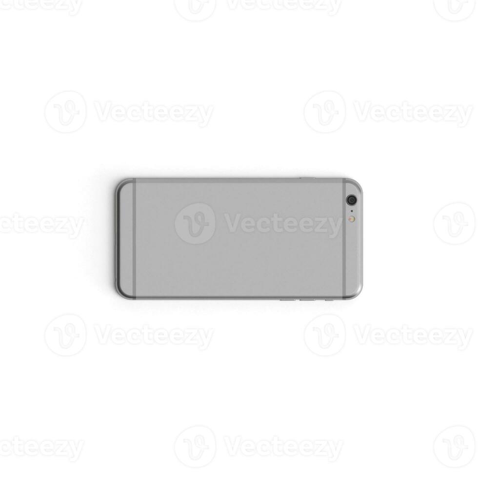 Mobile empty display with blank screen isolated on white background for ads Back photo