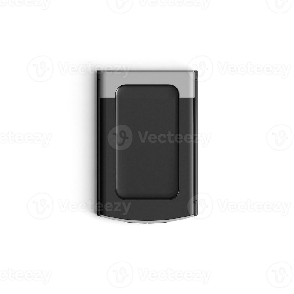 Scanner with blank screen isolated on white background for ads Vertical photo