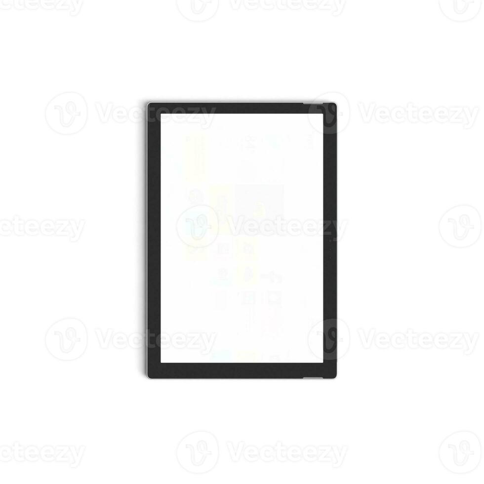 Tablet empty display with blank screen isolated on white background for ads - Horizontal - Vertical photo