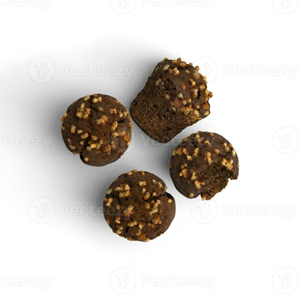 Muffin single isolated on white background photo high quality