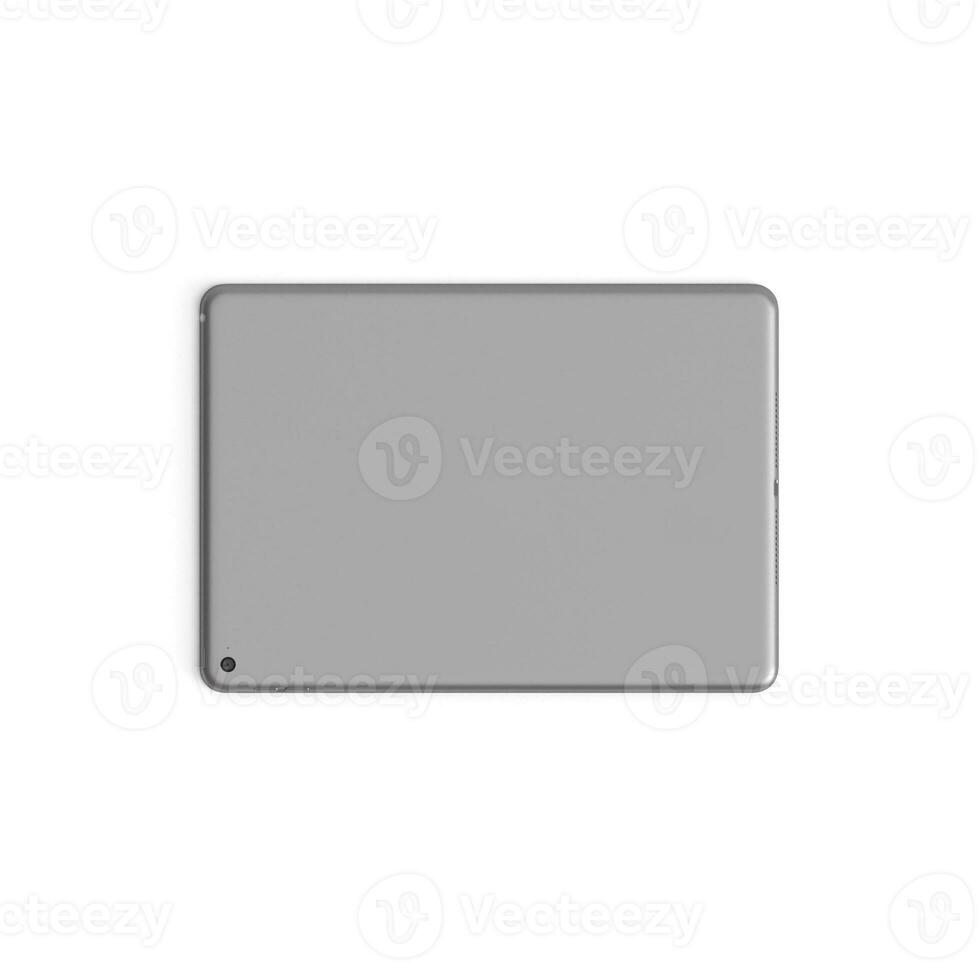 Tablet empty display with blank screen isolated on background for ads silver front horizontal Space Gray - Back - Horizontal photo
