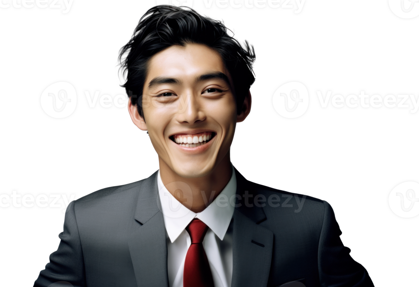 AI generated Cheerful Asian Businessman Portrait png