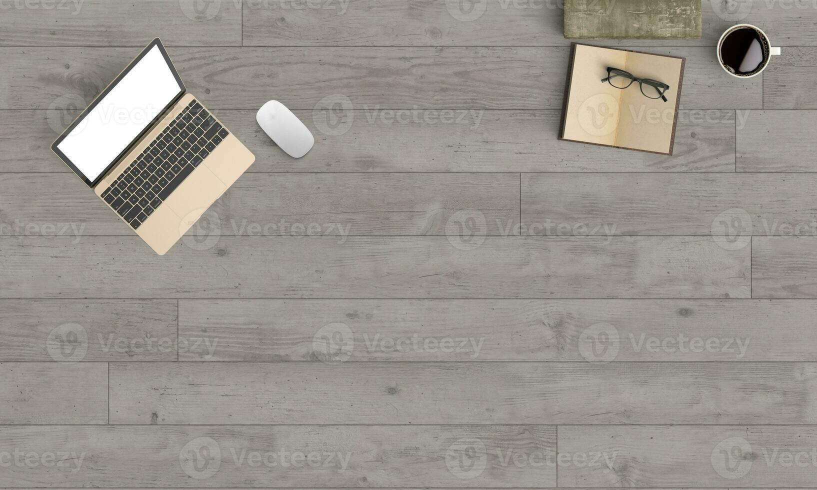 Laptop on desk Classic Charm texture wallpaper 4k Old Book Screen Simulation for Creatives photo