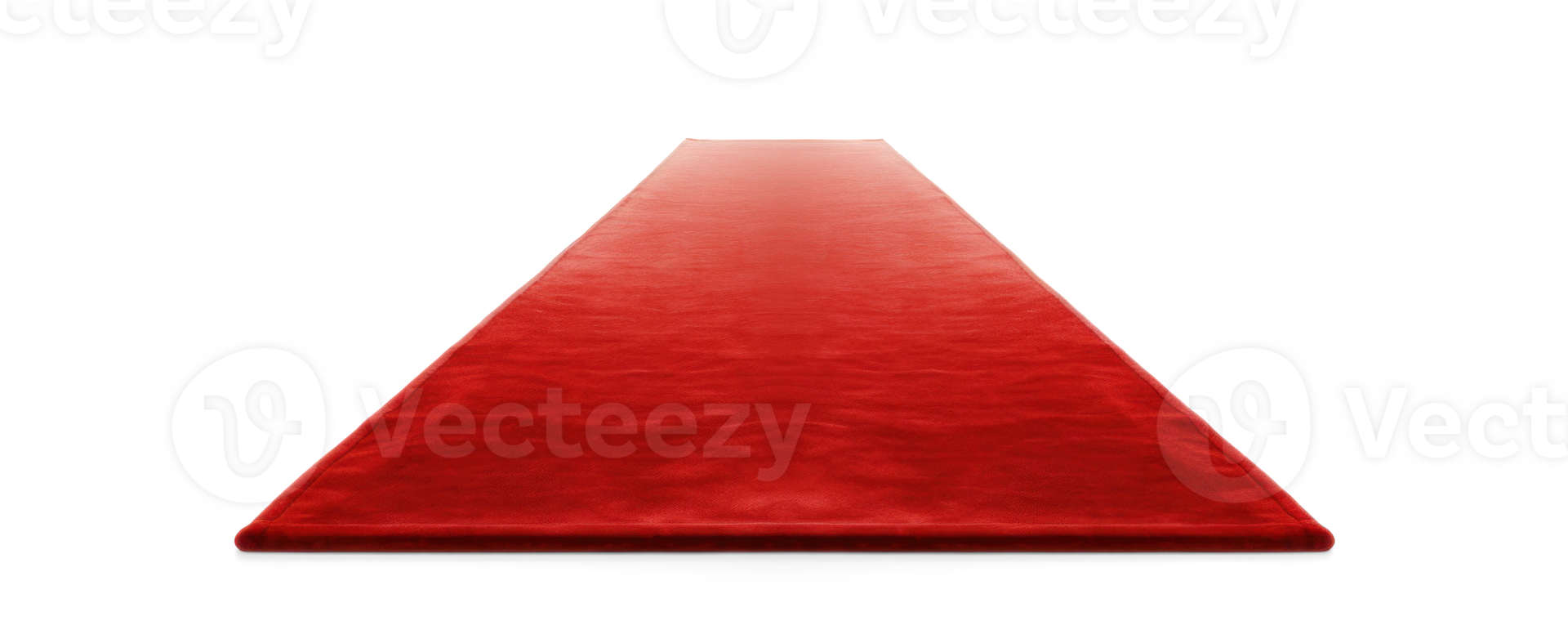 AI generated red carpet, png file of isolated cutout object with shadow on transparent background.