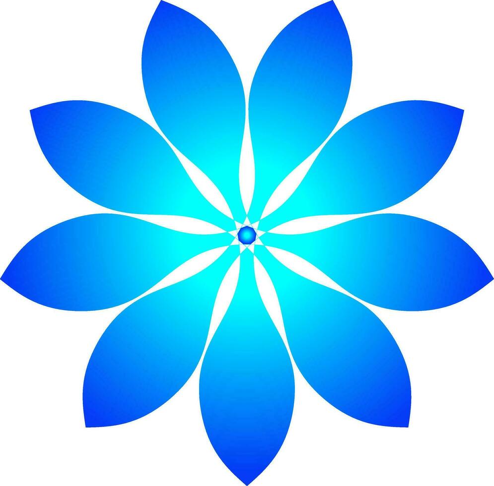 gradient flower ocean blue vector