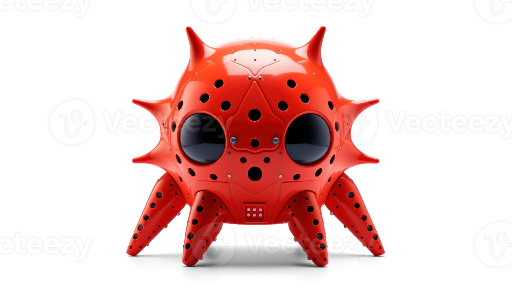 AI generated Space Invaders Character on Transparent Background png