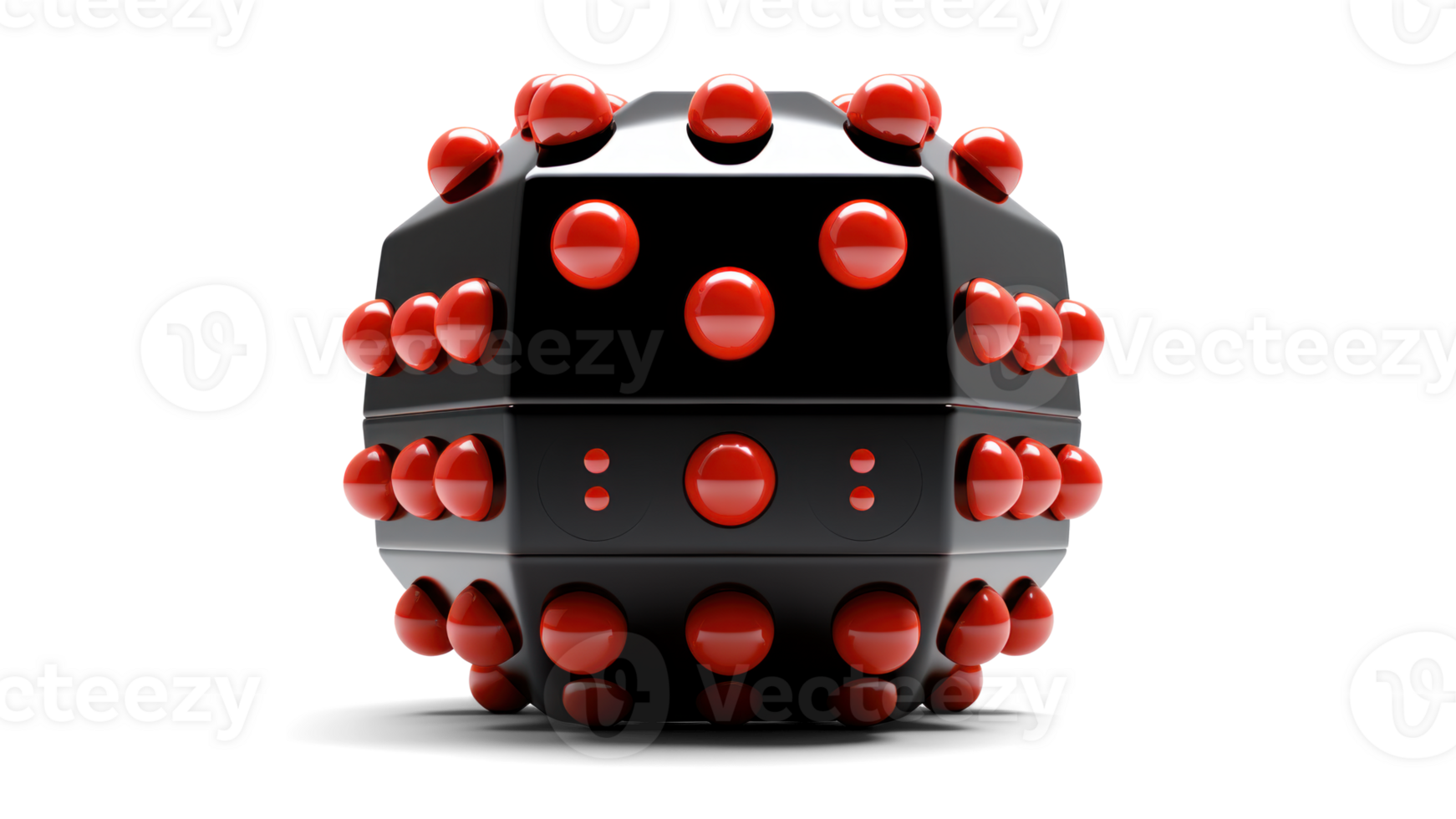 AI generated Space Invaders Themed Sphere on Transparent png