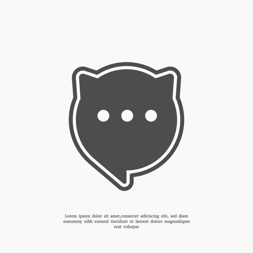 hablar gato logo diseño modelo vector