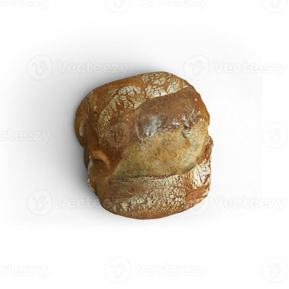 Sourdough bread vertically isolated on white background photo