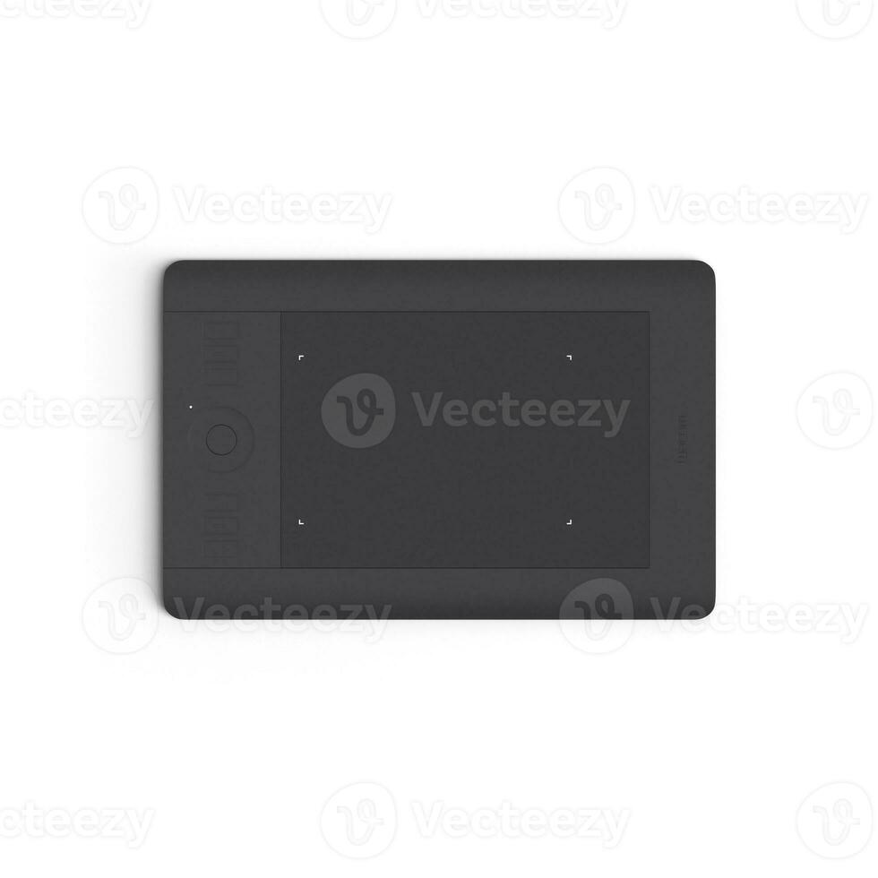 Touch empty display with blank screen isolated on white background for ads art instrument photo